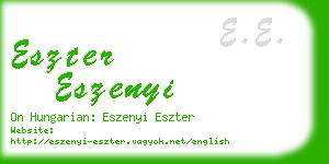 eszter eszenyi business card